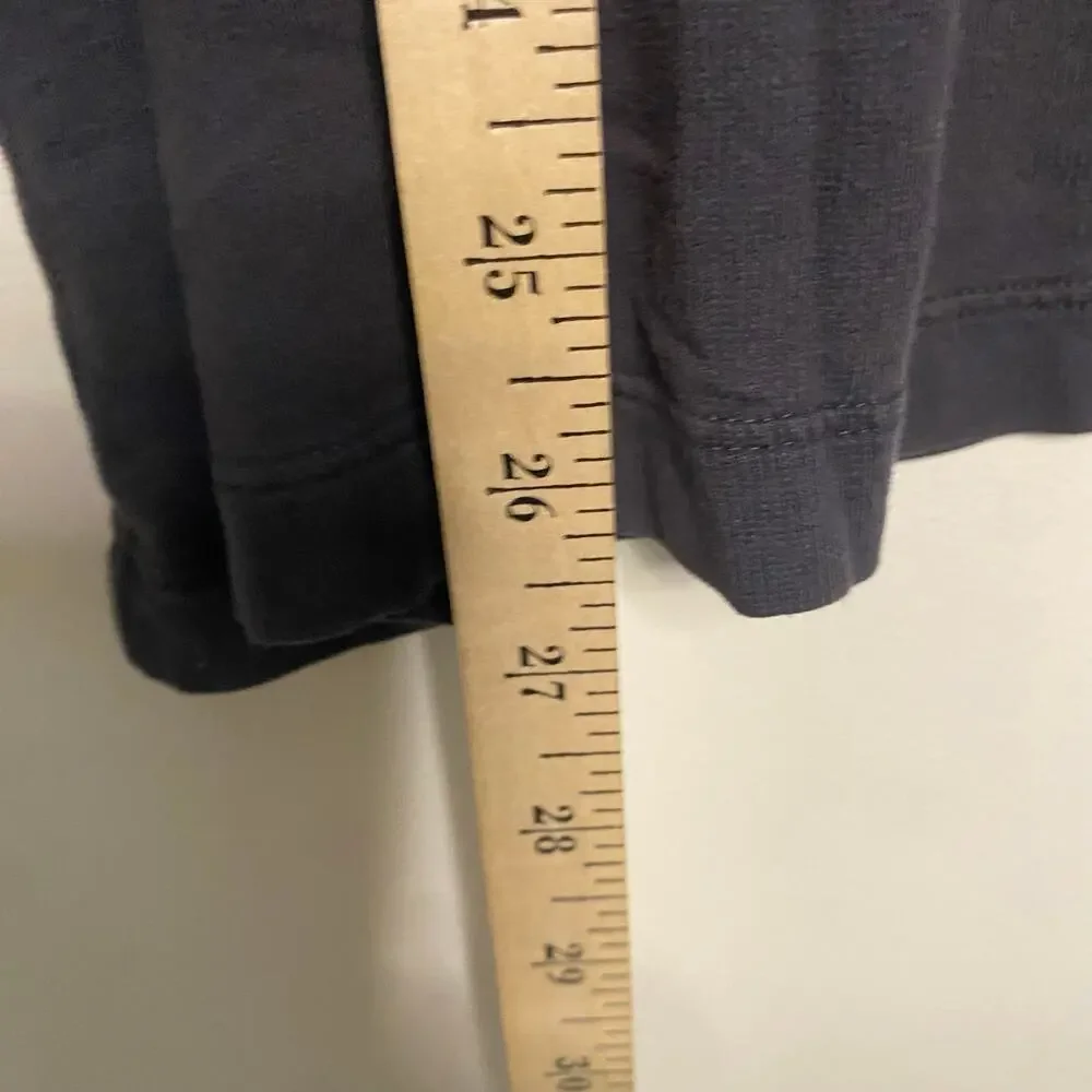 Purejill‎ Organic Cotton Gray White Sweater 3/4 Sleeves Large Lagenlook